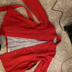 Red Steve Madden Wool Coat Medium